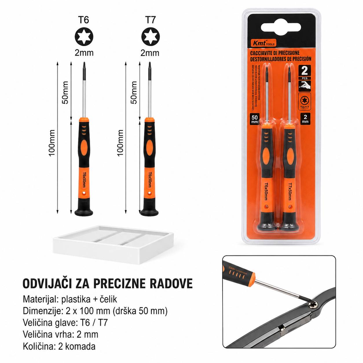 KMT Sa kopčama na tri drška odvijač set 9369108