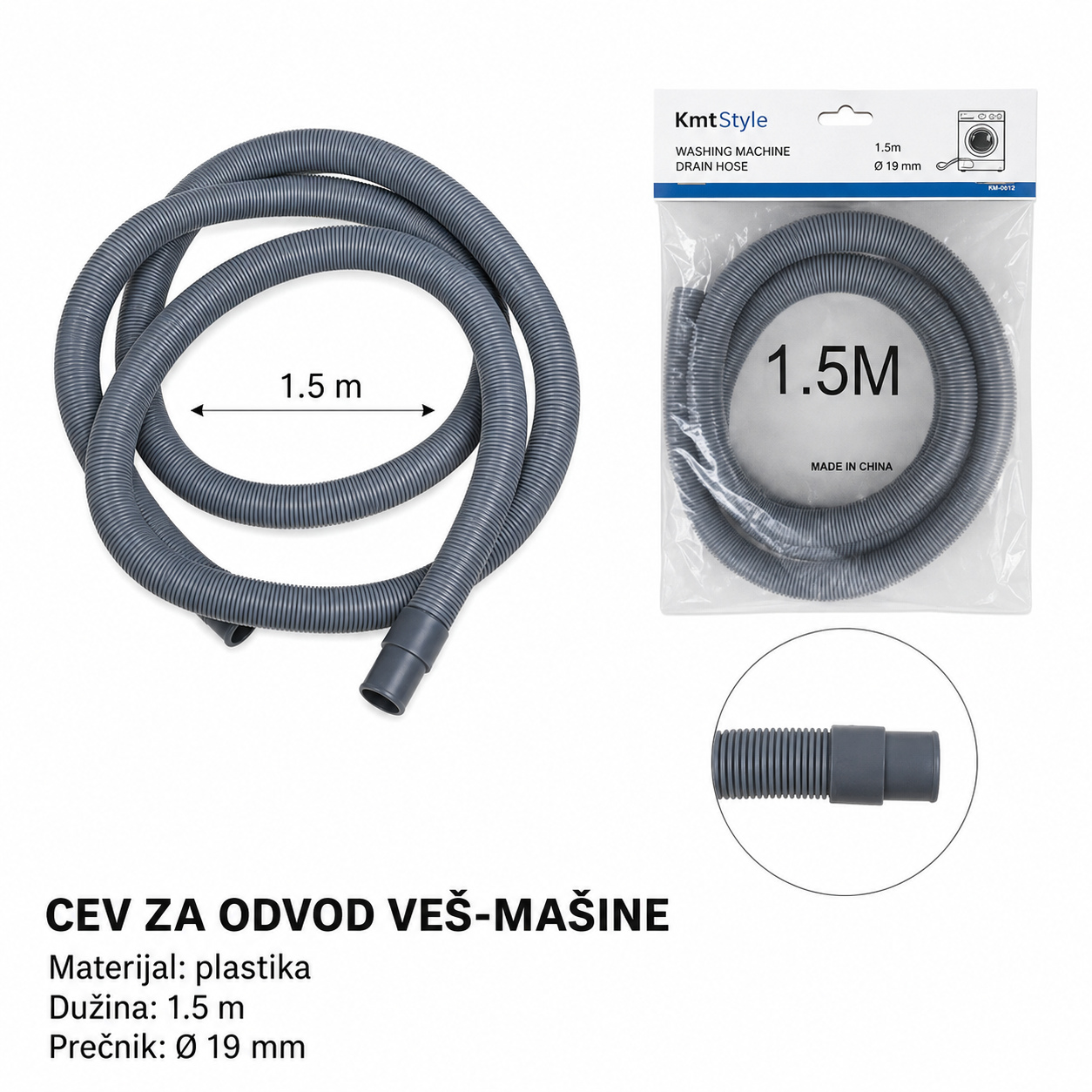 KMT Polica iznad veš mašine crevo za vodu 9369163