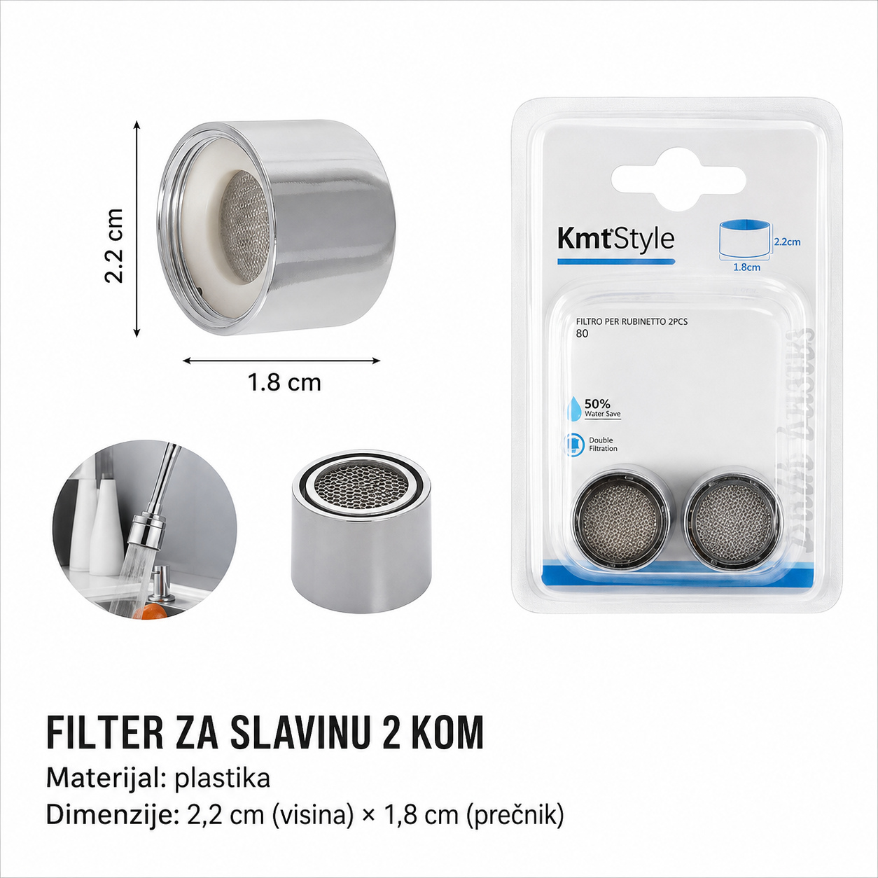 KMT Unutrašnji navoj filter nastavak 6 spoljašnji 9369175