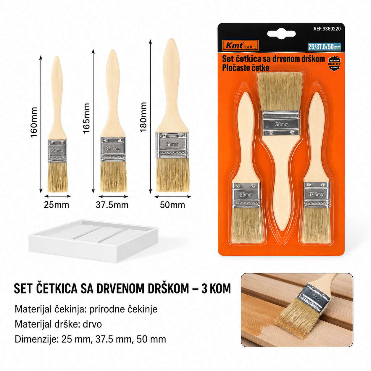KMT Drvena drška četka 9369220