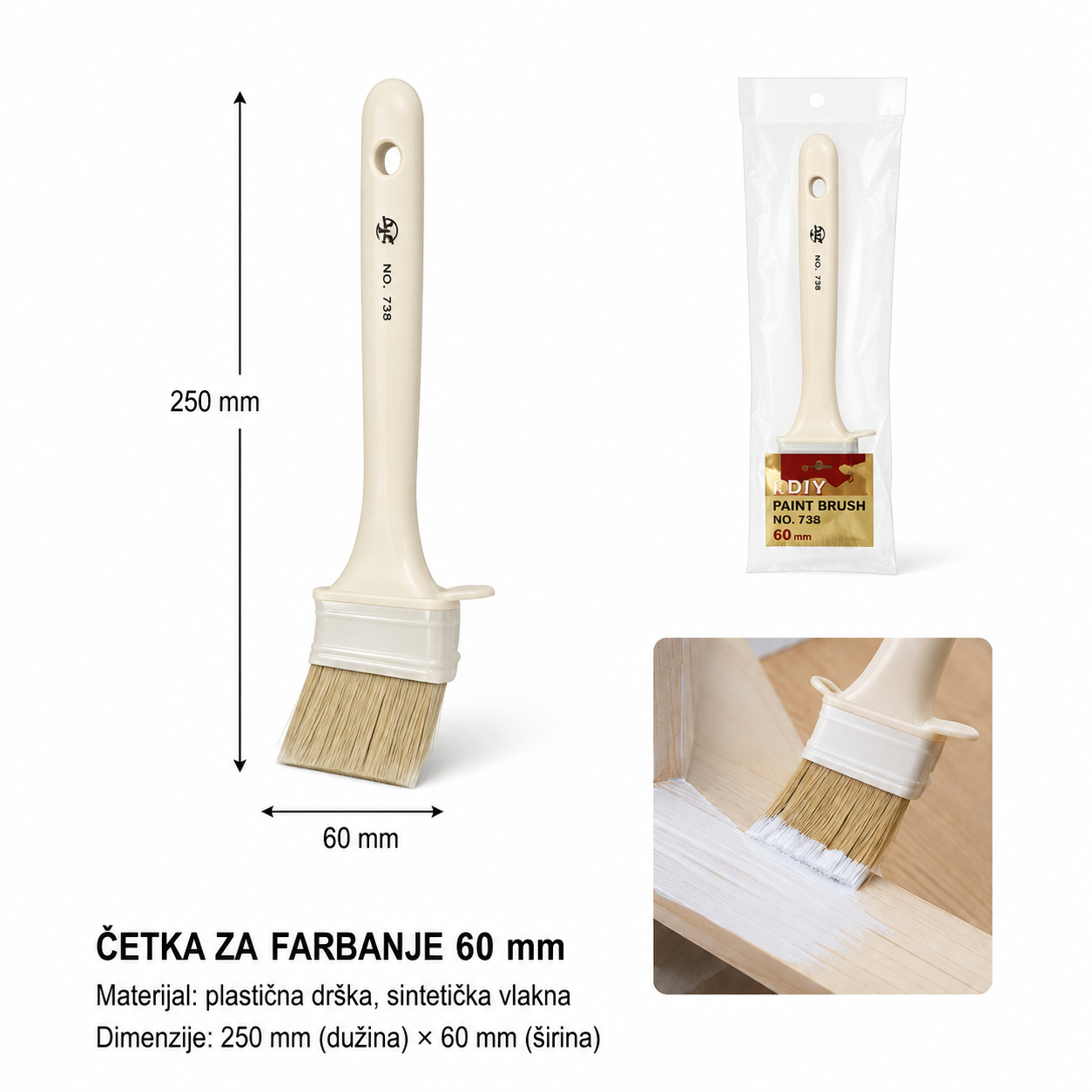 KMT Drvena plastična drška četka sa 9369241