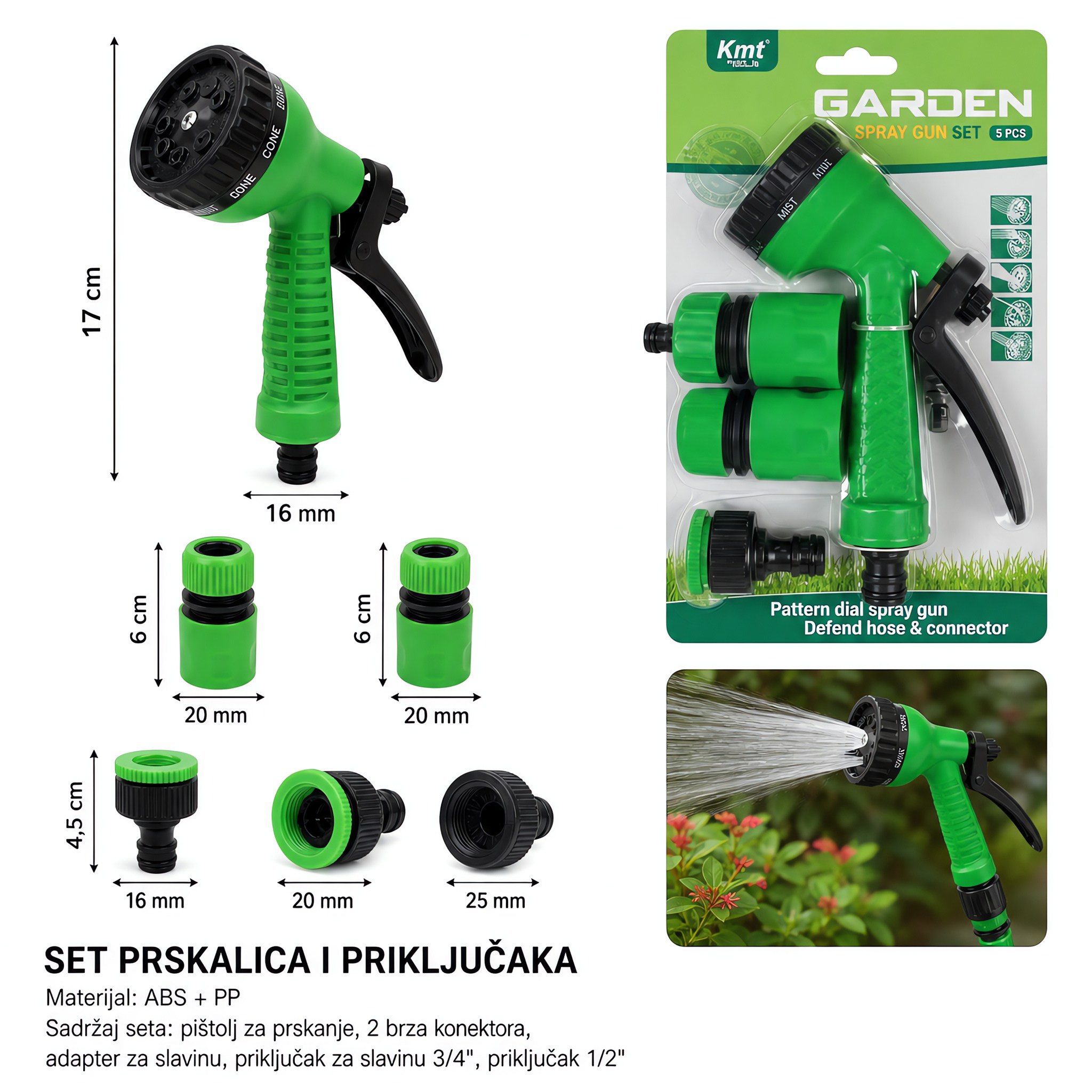 KMT 5 7 prskalica četvorodelni set 9369370