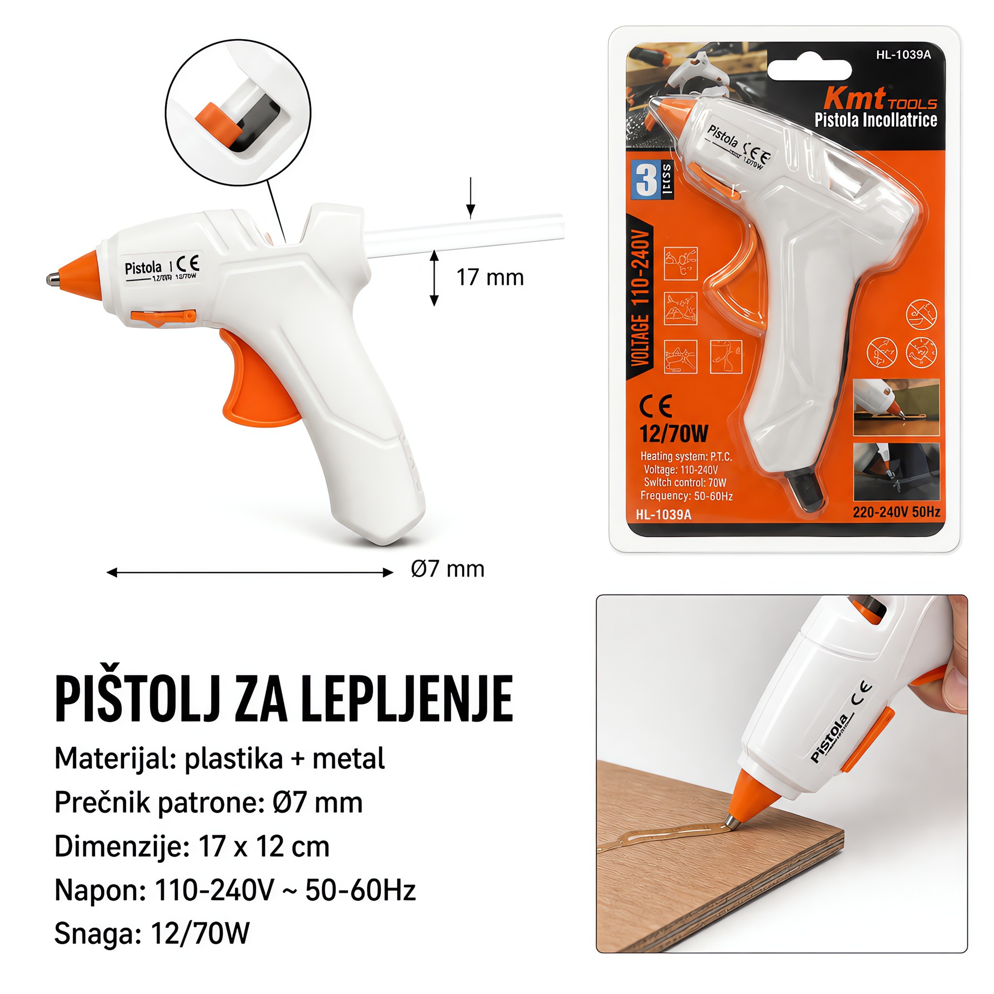 KMT 3 7v pištolj za sivi 9369551